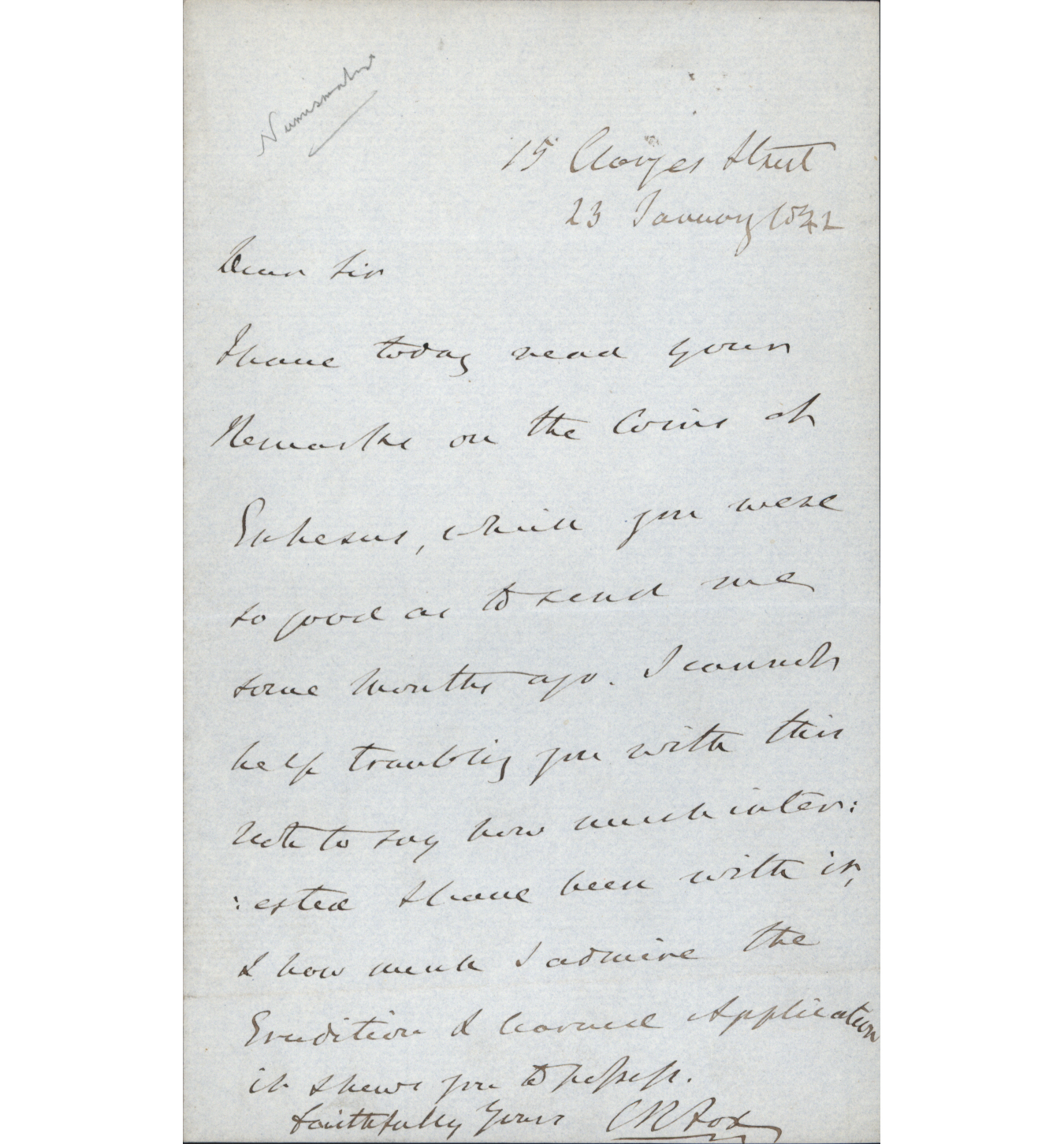 FOX, Charles Richard. 15659 | Historical Autographs